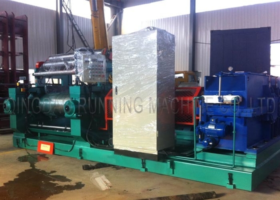 Open Type 610mm Two Roller Rubber Mixing Mill Machine With Stock Blender